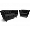 CASTELLO 2 kanapé Velvet, fekete Bluvel 19/wenge