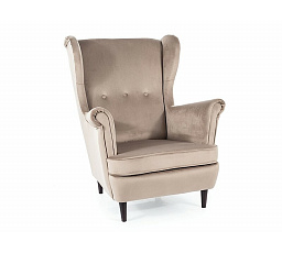 LORD VELVET fotel, Bézs Bluvel 40/Wenge