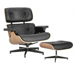 Vip fotel lábtartóval fekete/dió /standard alap