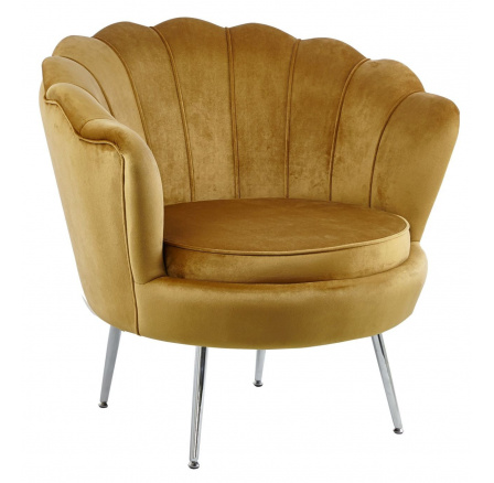 Velvet karosszék /ezüst lábak/ LC-032-1