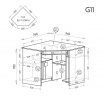 "GUMI" G11 rendszer (Íróasztal D) - Szín: fehér briliáns