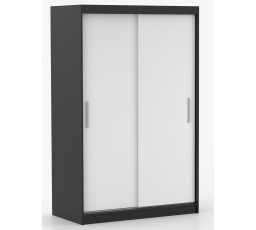 NOEMI 04 ruhásszekrény, Fekete/Fehér