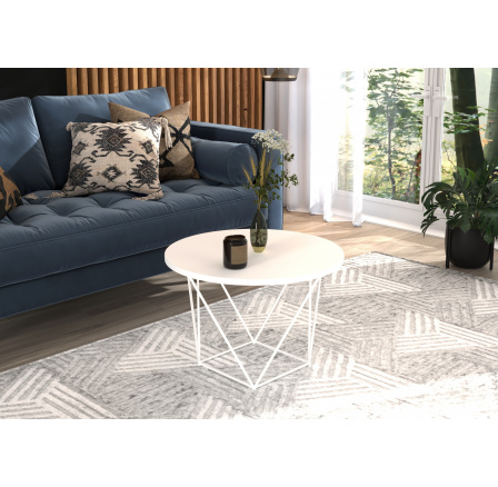 LIAM dohányzóasztal Fehér+Fehér