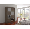 Tolóajtós szekrény tükörrel LUGANO 120 Choco+Choco