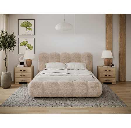 Oloroso ágy 140x200 fémvázzal és ágyneműtartóval, világos bézs chenille Feldor 18 1 Oloroso ágy 140x200 fémvázzal és ágyneműtartóval, világos bézs chenille Feldor 18 1