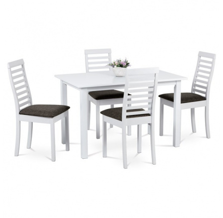 Jídelní set s 4 židlemi, 120x75x75cm, masiv AUT-4000 WT Jídelní set s 4 židlemi, 120x75x75cm, masiv AUT-4000 WT
