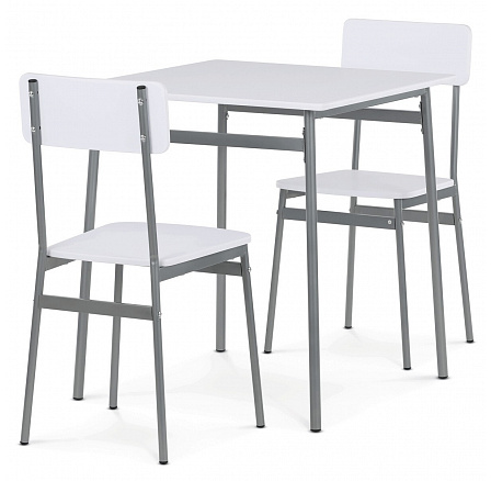 Étkezőgarnitúra 2 székkel, 70x70x76cm, MDF AUT-O2122 WT Étkezőgarnitúra 2 székkel, 70x70x76cm, MDF AUT-O2122 WT