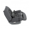 Polohovací křeslo, elektrické zabudované ovládání, šedá, látka, TV-7081 GREY2