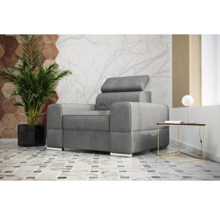 FOTEL ROYAL 114 CM - Odcienie szarości