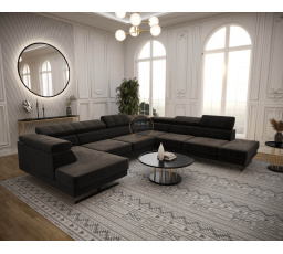 NAROŻNIK EMPORIO MAX II 300X350X180 - prawa , Odcienie Brązu