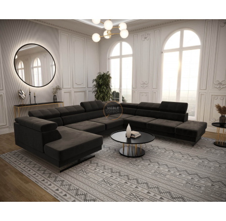 NAROŻNIK EMPORIO MAX II 300X350X180 - prawa , Odcienie Brązu