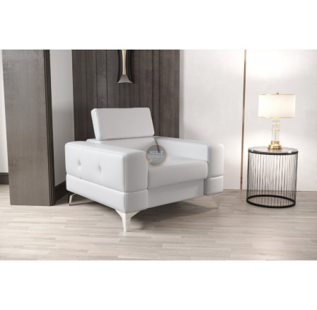 FOTEL TOSCANIA 100 CM - Biała eko skóra