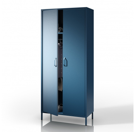 Kék fém ruhásszekrény FLAVIO