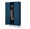 Kék fém ruhásszekrény FLAVIO