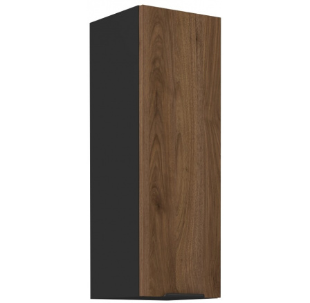 Horní skřínka MONZA - 30 G-90 1F, Černá mat/Ořech