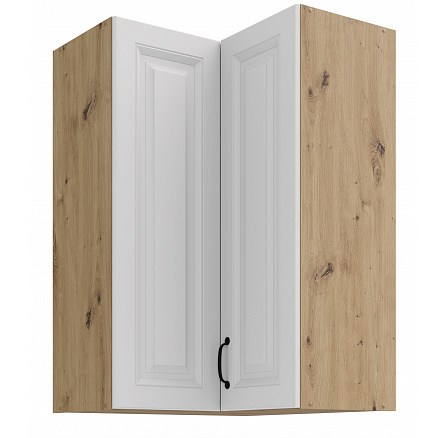 Horní rohová skříňka  STELLO - 60x60 GN-90 2F (90°), Dub Artisan/Bílý mat