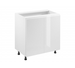 Konyhai alsó szekrény - ASPEN D80, Fehér/Fényes fehér