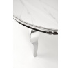 REGINALD étkezőasztal, fehér márvány hatás/Ezüst