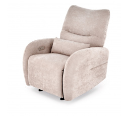 SAXON relaxációs fotel elektromos kinyitható / hintázó funkcióval, bézs