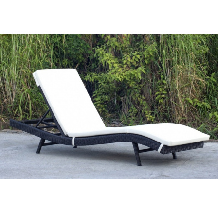 Lehátko Montana umělý ratan černé