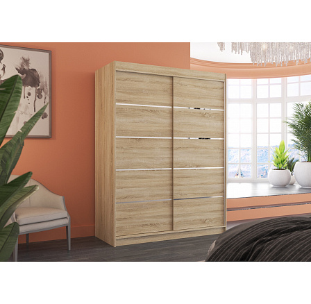 Tolóajtós szekrény LUFT 150 Sonoma+Sonoma