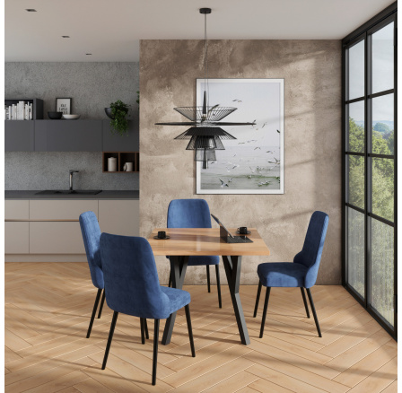 RODOS 83 Craft Gold+Black asztal és szék készlet