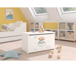 Játéktároló láda DARIA White+Teddy BEAR And Cloud