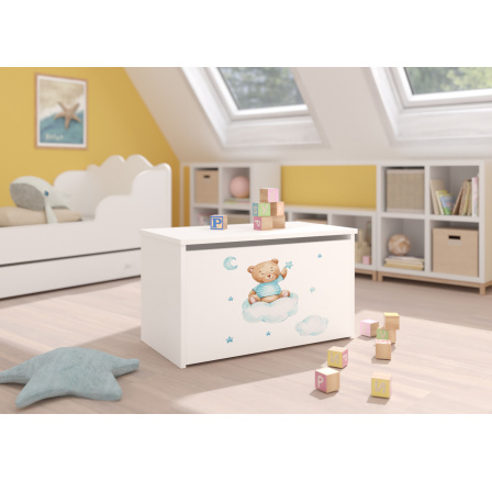 Játéktároló láda DARIA White+Teddy BEAR And Cloud