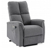 Polohovací křeslo, elektrické zabudované ovládání, šedá, látka, TV-929 GREY2
