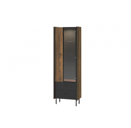 "PRESTIGO" P3 rendszer (1D1W2S vitrin) - Szín: fekete "PRESTIGO" P3 rendszer (1D1W2S vitrin) - Szín: fekete