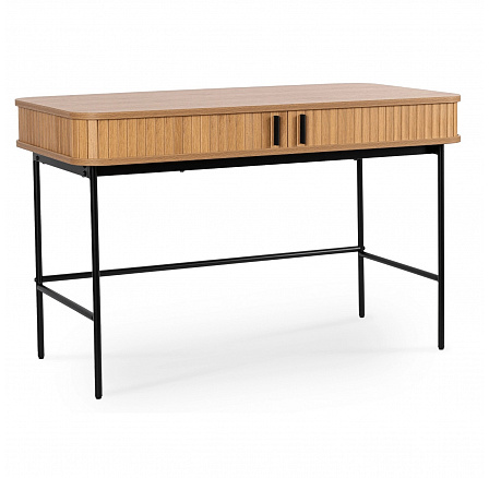 Biurko TRISH 120 cm Ryflowane Dąb