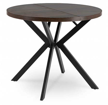 Stół LUGO Rozkładany 90-190 cm Orzech/Czarny Stół LUGO Rozkładany 90-190 cm Orzech/Czarny