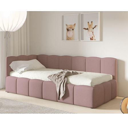 TUNIS ágy 200 x 90, alacsony oldal, Velutto 14, balos TUNIS ágy 200 x 90, alacsony oldal, Velutto 14, balos