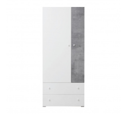 SIGMA Gardrób - SI3, Fehér Lux + Beton