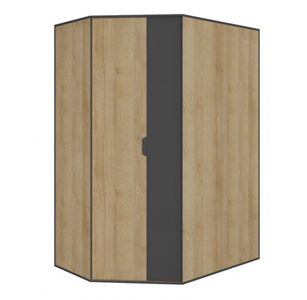 NANO ruhásszekrény - NA1 L/P, grafit+rivera tölgy