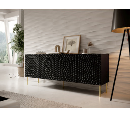 HOLE 190 komód, fekete matt/fekete matt