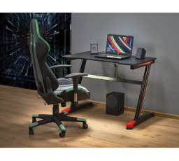 Íróasztal B40, fekete/piros