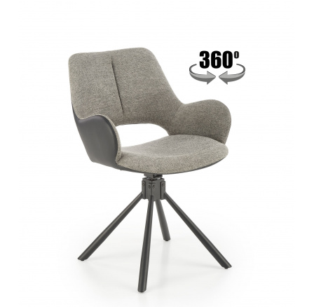 Forgó étkezőszék K494, Szürke/Fekete