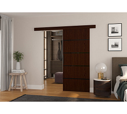 Tolóajtó a falra MUSCHU 86 Wenge+Fekete