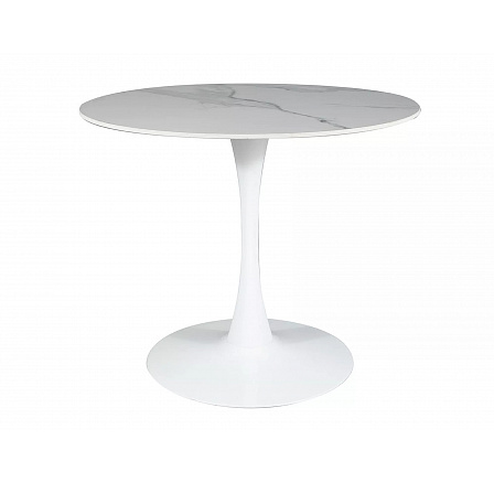 ESPERO étkezőasztal, Calacatta kerámia/Fehér fényes