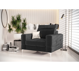 FOTEL TAPICEROWANY MALIBU 104 CM - Odcienie szarości