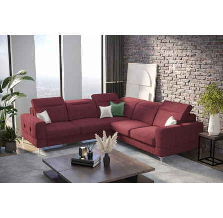 NAROŻNIK ROZKŁADANY MALIBU MAX 250x250 - lewa , Odcienie bordowego