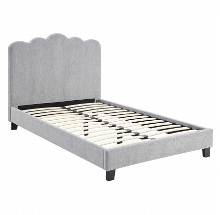 Łóżko 120x200 CRATER Szare Tkanina