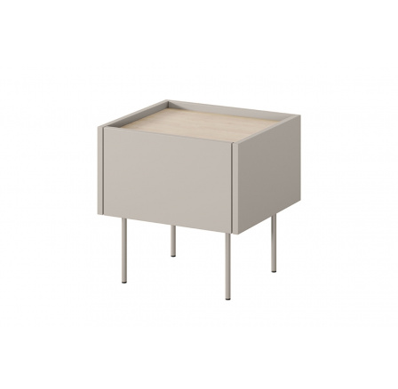 Noční stolek Desin, kašmír / dub nagano