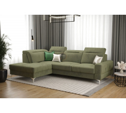 NAROŻNIK ROZKŁADANY MALIBU MINI 180X250 - lewa , Odcienie oliwkowego