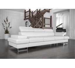 SOFA GALAXY III 300 CM - Biała eko skóra