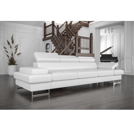 SOFA GALAXY III 300 CM - Biała eko skóra