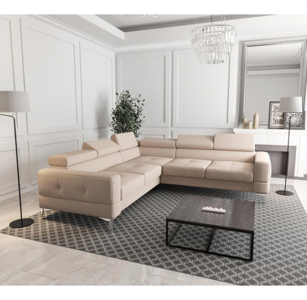 NAROŻNIK TAPICEROWANY TOSCANIA MAX 250×250 - lewa , Odcienie beżu