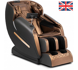 Fotel Masujący VX MAX Brązowy Ekoskóra Angielskie Menu