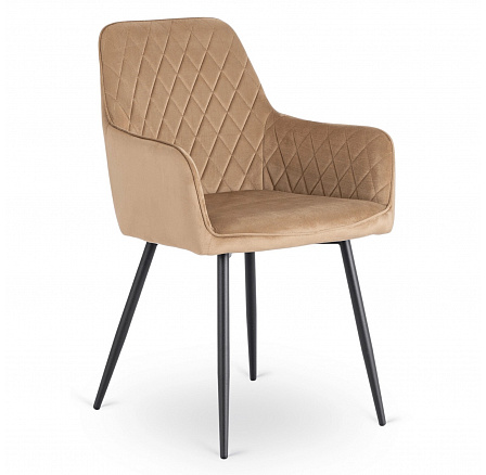 Krzesło BRESSO Beżowe Welurowe